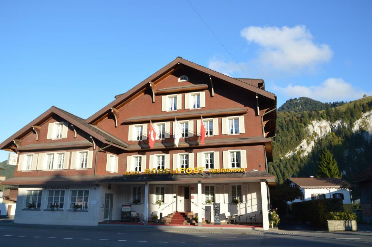 Hotel Garni Rosslipost Unteriberg Exterior photo
